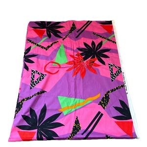 alexander henry fabric 80's Retro Geometric Floral Purple Pink 44" X 56"